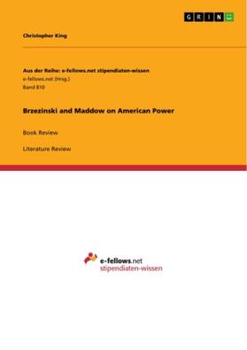 King |  Brzezinski and Maddow on American Power | Buch |  Sack Fachmedien