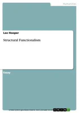 Hooper |  Structural Functionalism | eBook | Sack Fachmedien