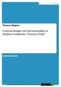 Wagner |  Untersuchungen zur Intertextualität in Stephen Sondheims "Sweeney Todd" | eBook | Sack Fachmedien