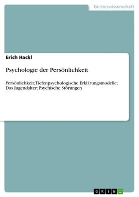Hackl |  Psychologie der Persönlichkeit | Buch |  Sack Fachmedien