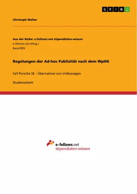 Walter |  Regelungen der Ad-hoc Publizität nach dem WpHG | eBook | Sack Fachmedien