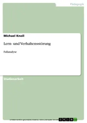 Knoll | Lern- und Verhaltensstörung | E-Book | www.sack.de
