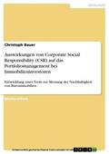Bauer |  Auswirkungen von Corporate Social Responsibility (CSR) auf das Portfoliomanagement bei Immobilieninvestoren | eBook | Sack Fachmedien