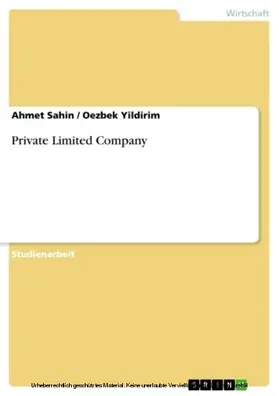 Sahin / Yildirim |  Private Limited Company | eBook | Sack Fachmedien