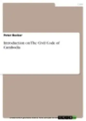 Becker | Introduction on The Civil Code of Cambodia | E-Book | sack.de