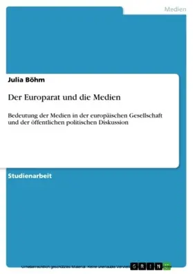 Böhm |  Der Europarat und die Medien | eBook | Sack Fachmedien