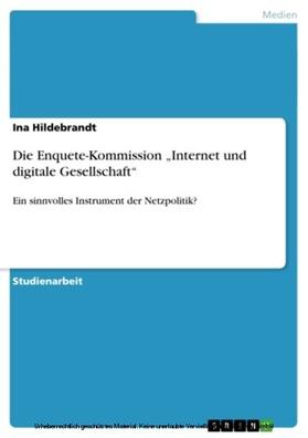 Hildebrandt | Die Enquete-Kommission „Internet und digitale Gesellschaft“ | E-Book | sack.de