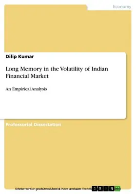 Kumar |  Long Memory in the Volatility of Indian Financial Market | eBook | Sack Fachmedien