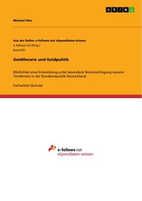 Hies |  Geldtheorie und Geldpolitik | Buch |  Sack Fachmedien