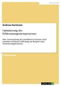 Hartmann |  Optimierung des Fehlermanagementprozesses | Buch |  Sack Fachmedien