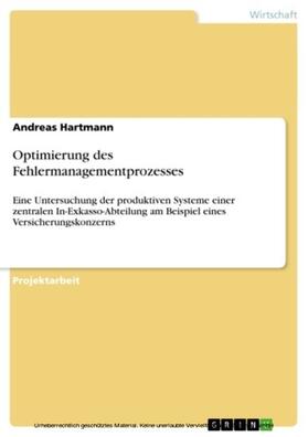 Hartmann | Optimierung des Fehlermanagementprozesses | E-Book | sack.de