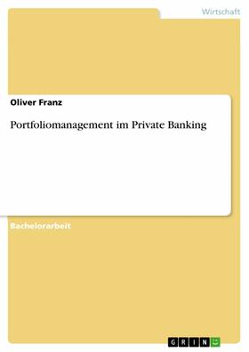 Franz | Portfoliomanagement im Private Banking | E-Book | sack.de