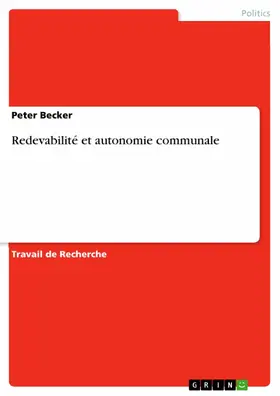Becker | Redevabilité et autonomie communale | E-Book | sack.de