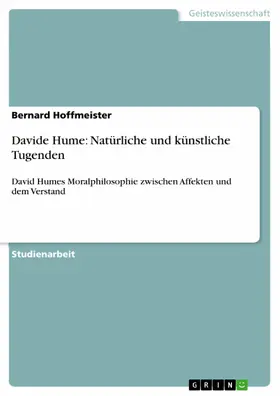 Hoffmeister |  Davide Hume: Natürliche und künstliche Tugenden | eBook | Sack Fachmedien