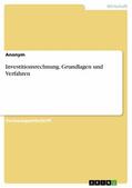 Anonym |  Investitionsrechnung. Grundlagen und Verfahren | eBook | Sack Fachmedien