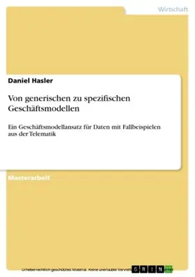 Hasler |  Von generischen zu spezifischen Geschäftsmodellen | eBook | Sack Fachmedien