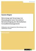 Wagner |  Bewertung und Steuerung von Humankapital unter besonderer Berücksichtigung des Betrieblichen Gesundheitsmanagements | Buch |  Sack Fachmedien
