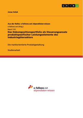 Soluk |  Das Dekompositionsportfolio als Steuerungsansatz produktspezifischer Leistungselemente des Industriegütersektors | Buch |  Sack Fachmedien