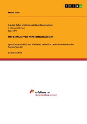 Stern |  Der Einfluss von Rohstoffspekulation | Buch |  Sack Fachmedien