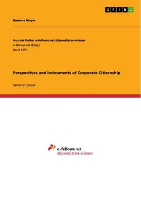 Mayer | Perspectives and Instruments of Corporate Citizenship | Buch | 978-3-656-97735-3 | www.sack.de