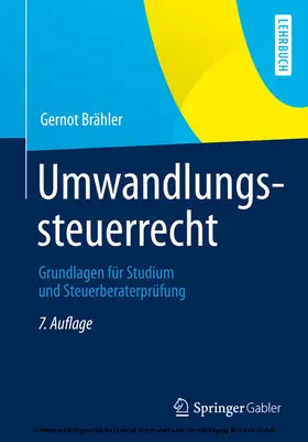Brähler |  Umwandlungssteuerrecht | eBook | Sack Fachmedien