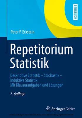Eckstein | Repetitorium Statistik | E-Book | sack.de