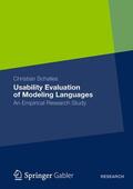 Schalles |  Usability Evaluation of Modeling Languages | Buch |  Sack Fachmedien