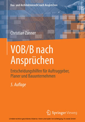 Zanner | VOB/B nach Ansprüchen | E-Book | sack.de