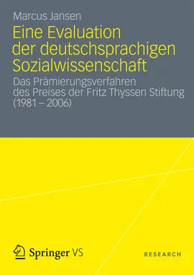 Jansen |  Eine Evaluation der deutschsprachigen Sozialwissenschaft | eBook | Sack Fachmedien