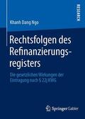 Ngo |  Rechtsfolgen des Refinanzierungsregisters | Buch |  Sack Fachmedien