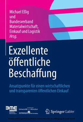 Essig / Eßig / Bundesverband Materialwirtschaft, Einkau |  Exzellente öffentliche Beschaffung | eBook | Sack Fachmedien