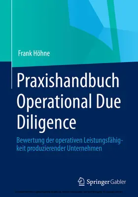 Höhne | Praxishandbuch Operational Due Diligence | E-Book | www.sack.de
