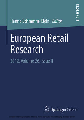 Schramm-Klein | European Retail Research | E-Book | sack.de