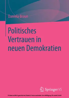 Braun |  Politisches Vertrauen in neuen Demokratien | eBook | Sack Fachmedien
