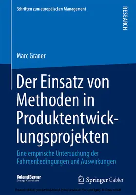 Graner |  Der Einsatz von Methoden in Produktentwicklungsprojekten | eBook | Sack Fachmedien