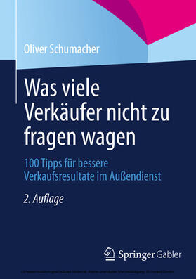 Schumacher | Was viele Verkäufer nicht zu fragen wagen | E-Book | sack.de