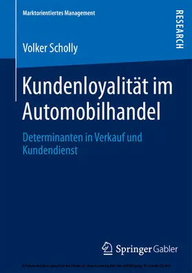 Scholly |  Kundenloyalität im Automobilhandel | eBook | Sack Fachmedien