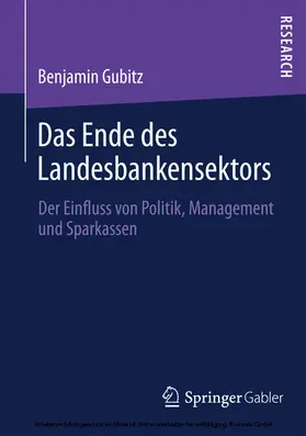 Gubitz | Das Ende des Landesbankensektors | E-Book | www.sack.de