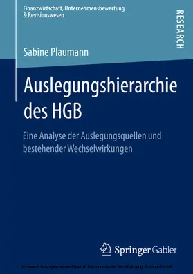 Plaumann | Auslegungshierarchie des HGB | E-Book | sack.de