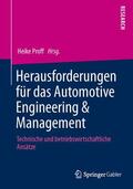 Proff |  Herausforderungen für das Automotive Engineering & Management | Buch |  Sack Fachmedien