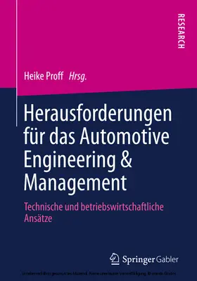 Proff | Herausforderungen für das Automotive Engineering & Management | E-Book | www.sack.de