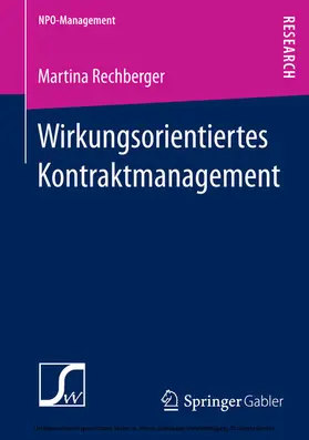Rechberger |  Wirkungsorientiertes Kontraktmanagement | eBook | Sack Fachmedien