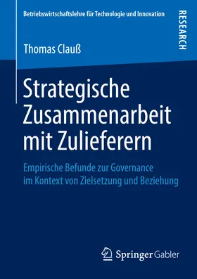 Clauß |  Strategische Zusammenarbeit mit Zulieferern | eBook | Sack Fachmedien