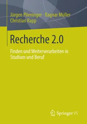 Müller / Plieninger / Rapp |  Recherche 2.0 | Buch |  Sack Fachmedien