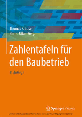 Krause / Ulke | Zahlentafeln für den Baubetrieb | E-Book | sack.de