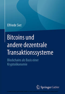 Sixt | Bitcoins und andere dezentrale Transaktionssysteme | E-Book | sack.de