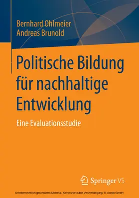 Ohlmeier / Brunold |  Politische Bildung für nachhaltige Entwicklung | eBook | Sack Fachmedien