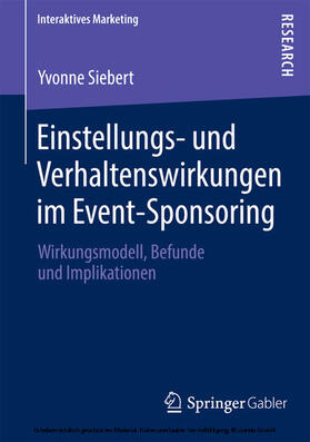 Siebert | Einstellungs- und Verhaltenswirkungen im Event-Sponsoring | E-Book | sack.de