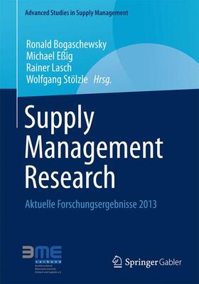 Bogaschewsky / Stölzle / Eßig | Supply Management Research | Buch | 978-3-658-03060-5 | sack.de