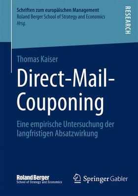 Kaiser | Direct-Mail-Couponing | Buch | 978-3-658-03105-3 | sack.de